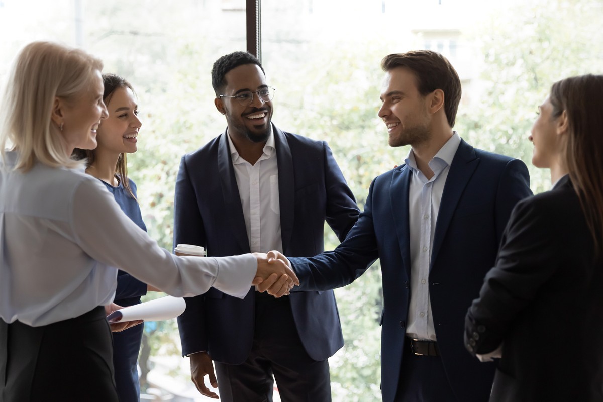 Digital cybersecurity interface over a city skyline representing data protection in real estate and construction industries.
