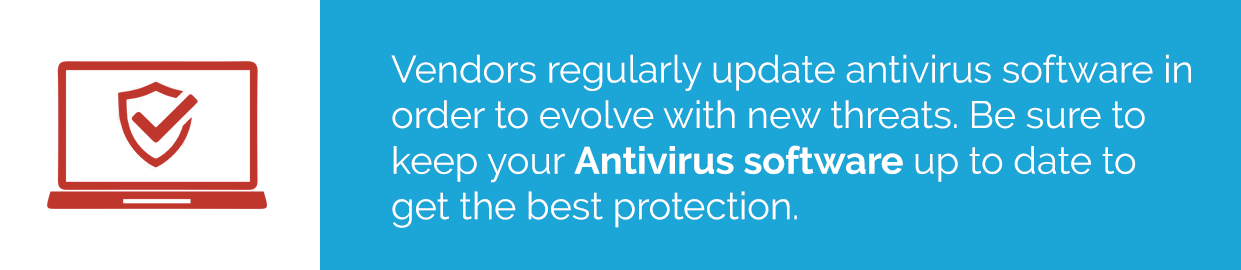 Computer with antivirus icon